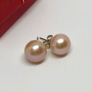 Pink Fresh Water Pearl Stud Earrings
